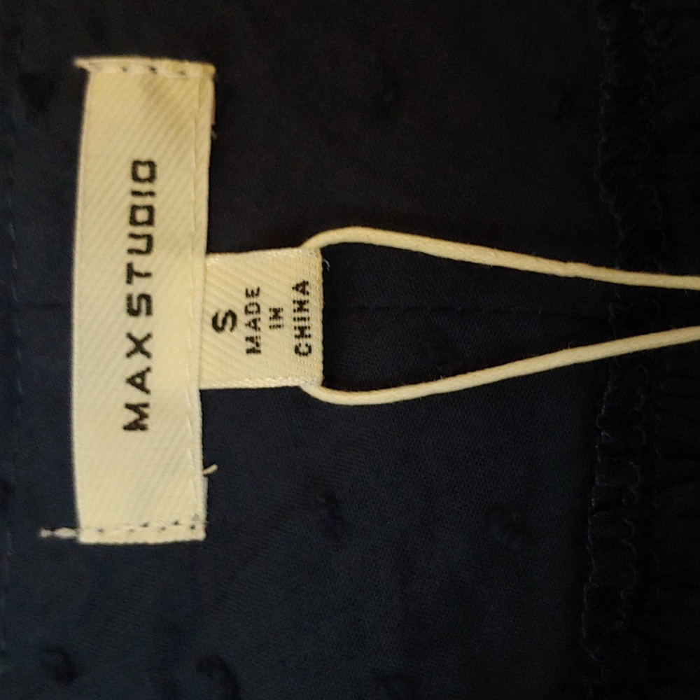 Max Studio Embroidered Swiss Dot Peplum Blouse. Size Small. NEW. - Picture 8 of 12